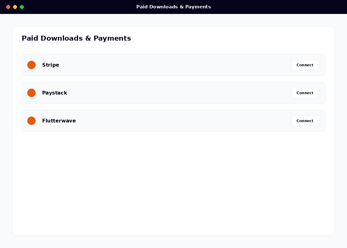 Paid Downloads & Payments